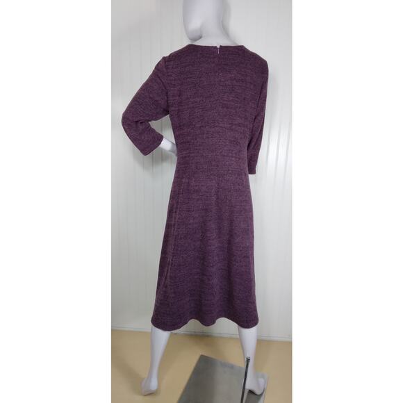 Vintage Norm Thompson Dress Size 14 Purple fully lined - Picture 4 of 8